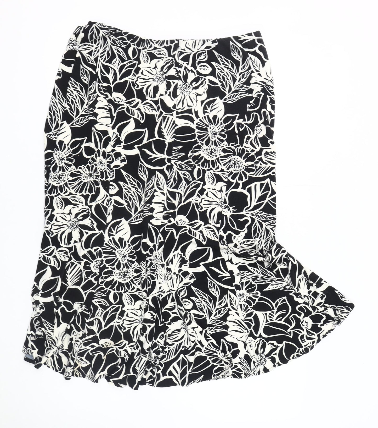 Eastex Women's Black Floral Skirt Size 14