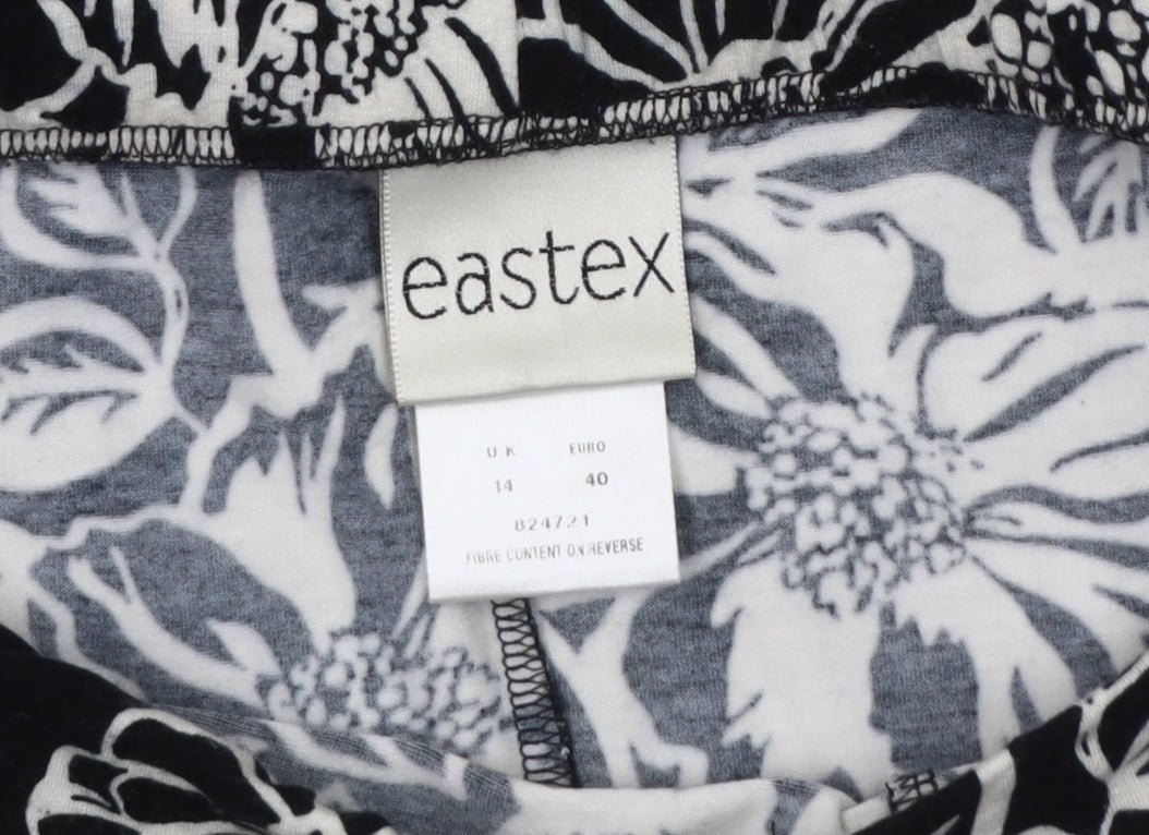 Eastex Women's Black Floral Skirt Size 14