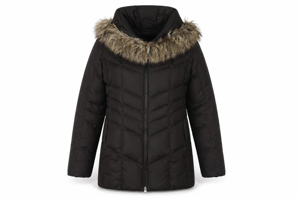 Womens UK Size S Lands' End Black Puffer Jacket
