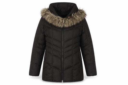 Womens UK Size S Lands' End Black Puffer Jacket