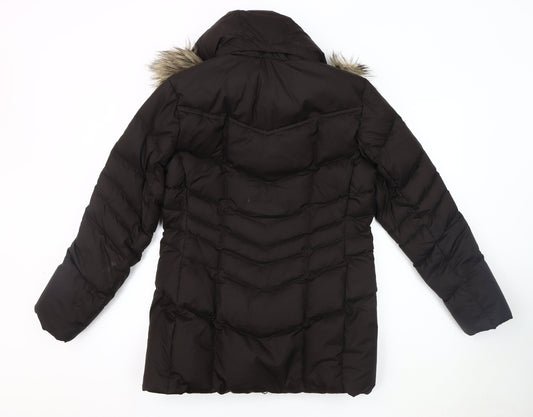 Womens UK Size S Lands' End Black Puffer Jacket