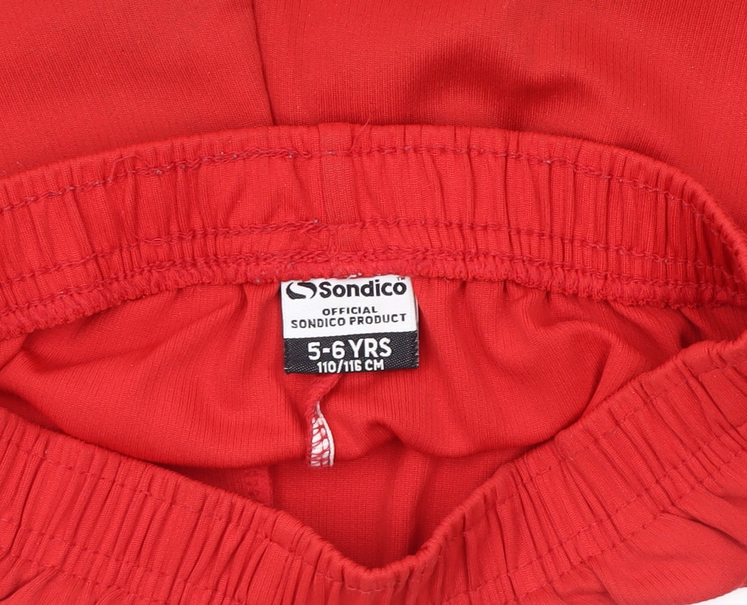 Sondico Boys' Red Athletic Shorts 5-6 Years - Football Activewear