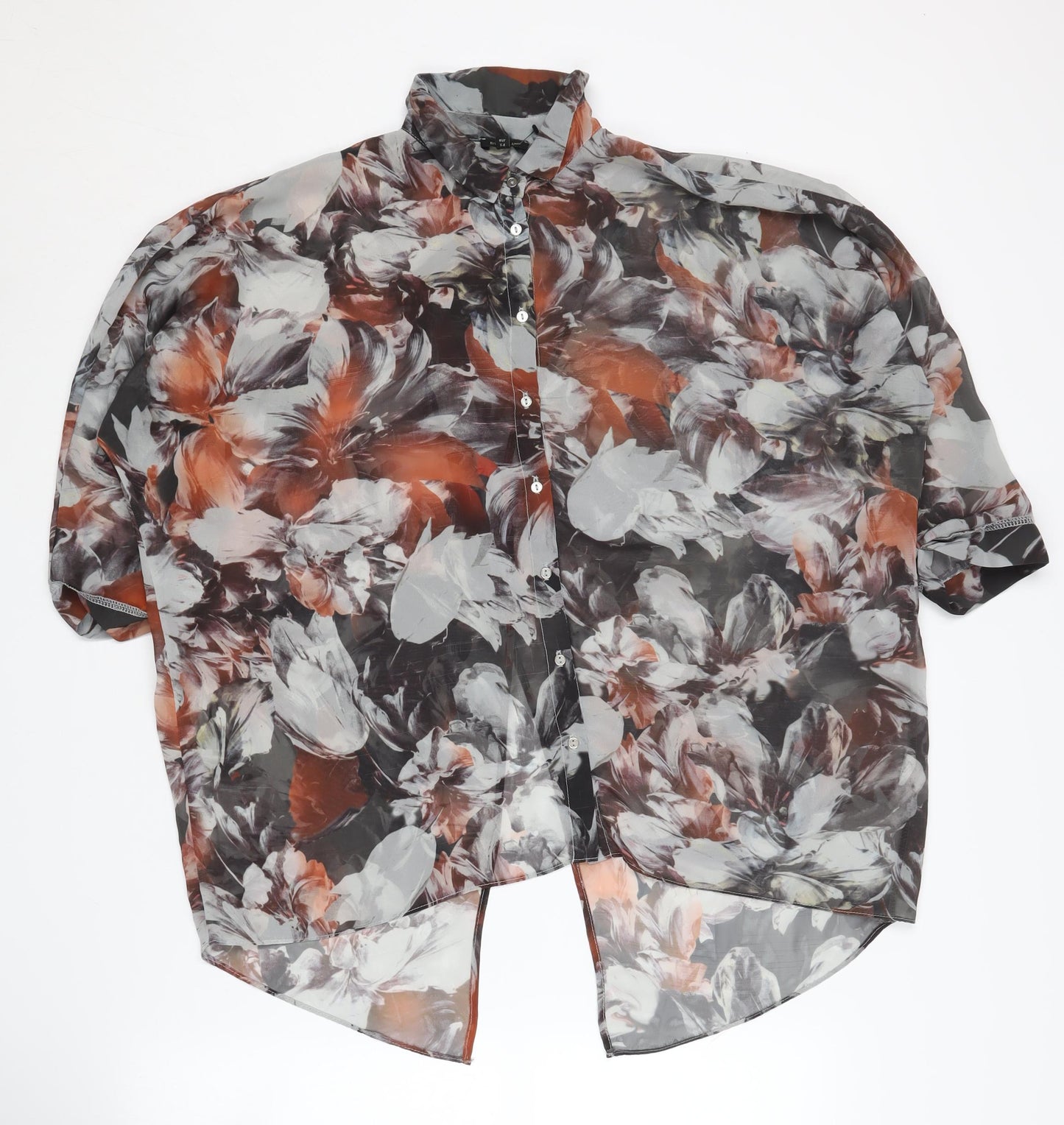 Womens UK Size 8 River Island Multicoloured Basic Button-Up