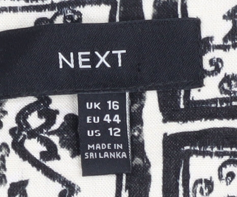 Womens UK Size 16 NEXT Black Basic Blouse