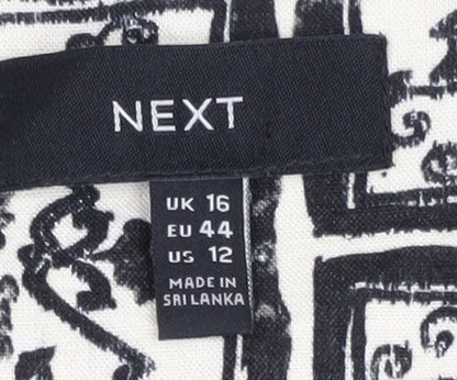 Womens UK Size 16 NEXT Black Basic Blouse