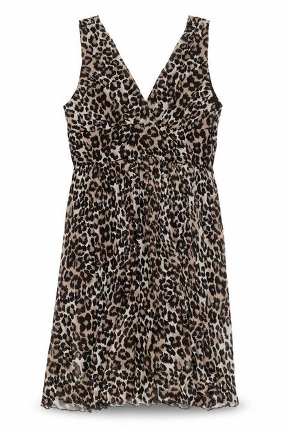 Select Women's Brown Leopard Print Dress, L
