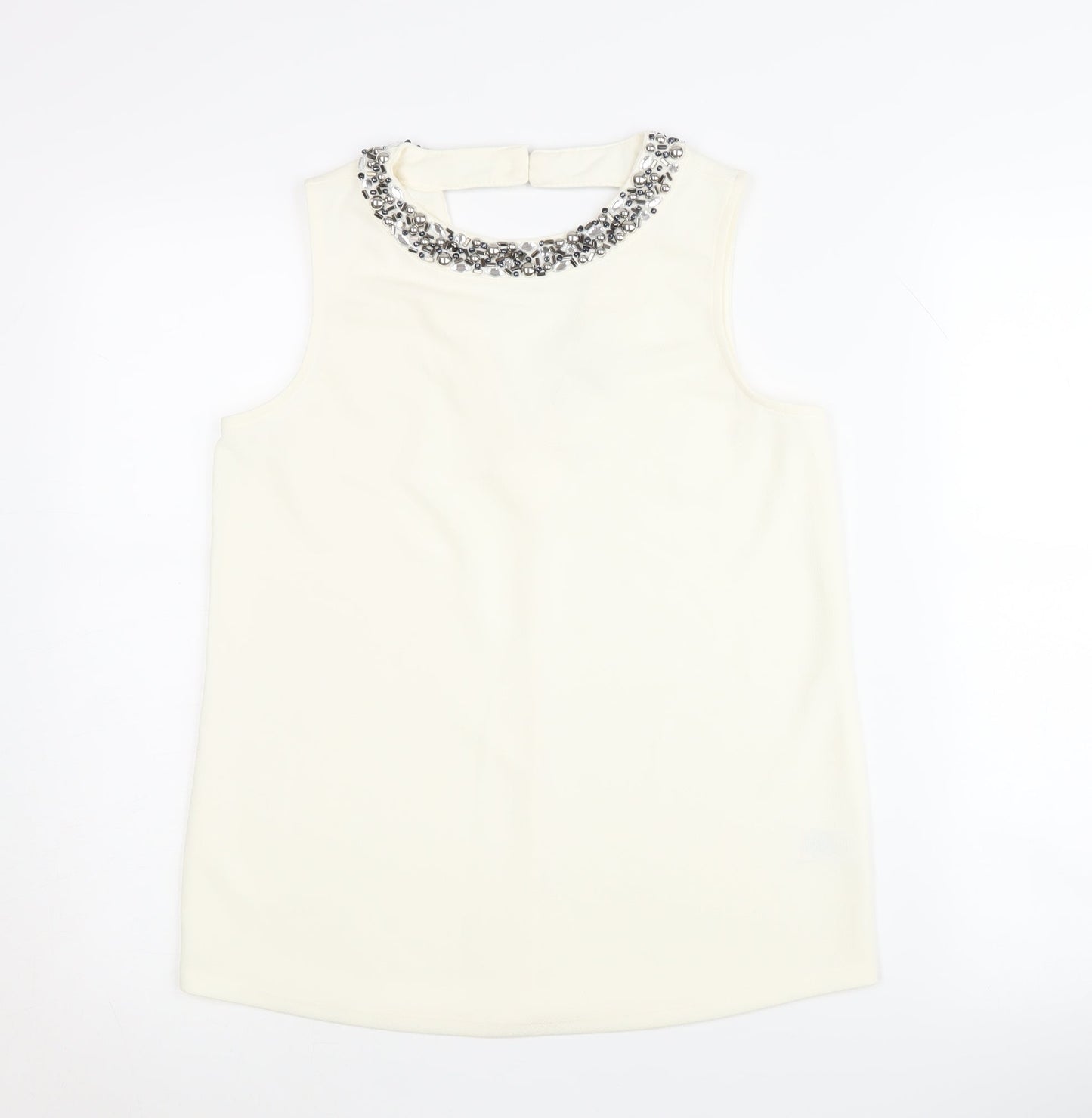 Womens UK Size 8 NEXT Ivory Basic Blouse