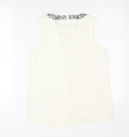Womens UK Size 8 NEXT Ivory Basic Blouse