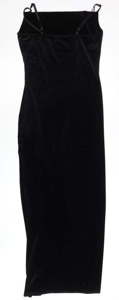 Quiz Women's Black Long Bodycon Dress Size 12