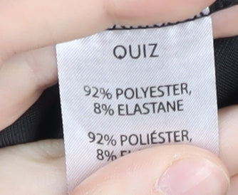 Quiz Women's Black Long Bodycon Dress Size 12