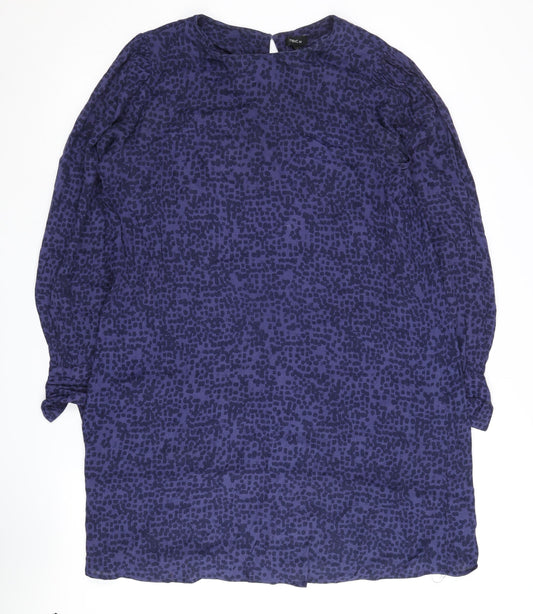 Next Women's Purple Long Sleeve Dress - Size 10