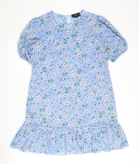 AX Paris Women's Blue Floral Dress Size 14
