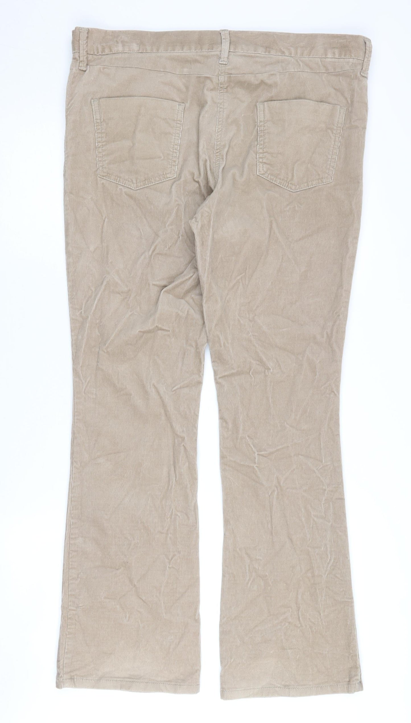 Womens UK Size 14 Marks and Spencer Regular Fit  Beige Trousers