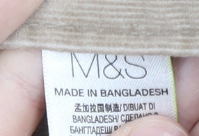 Womens UK Size 14 Marks and Spencer Regular Fit  Beige Trousers