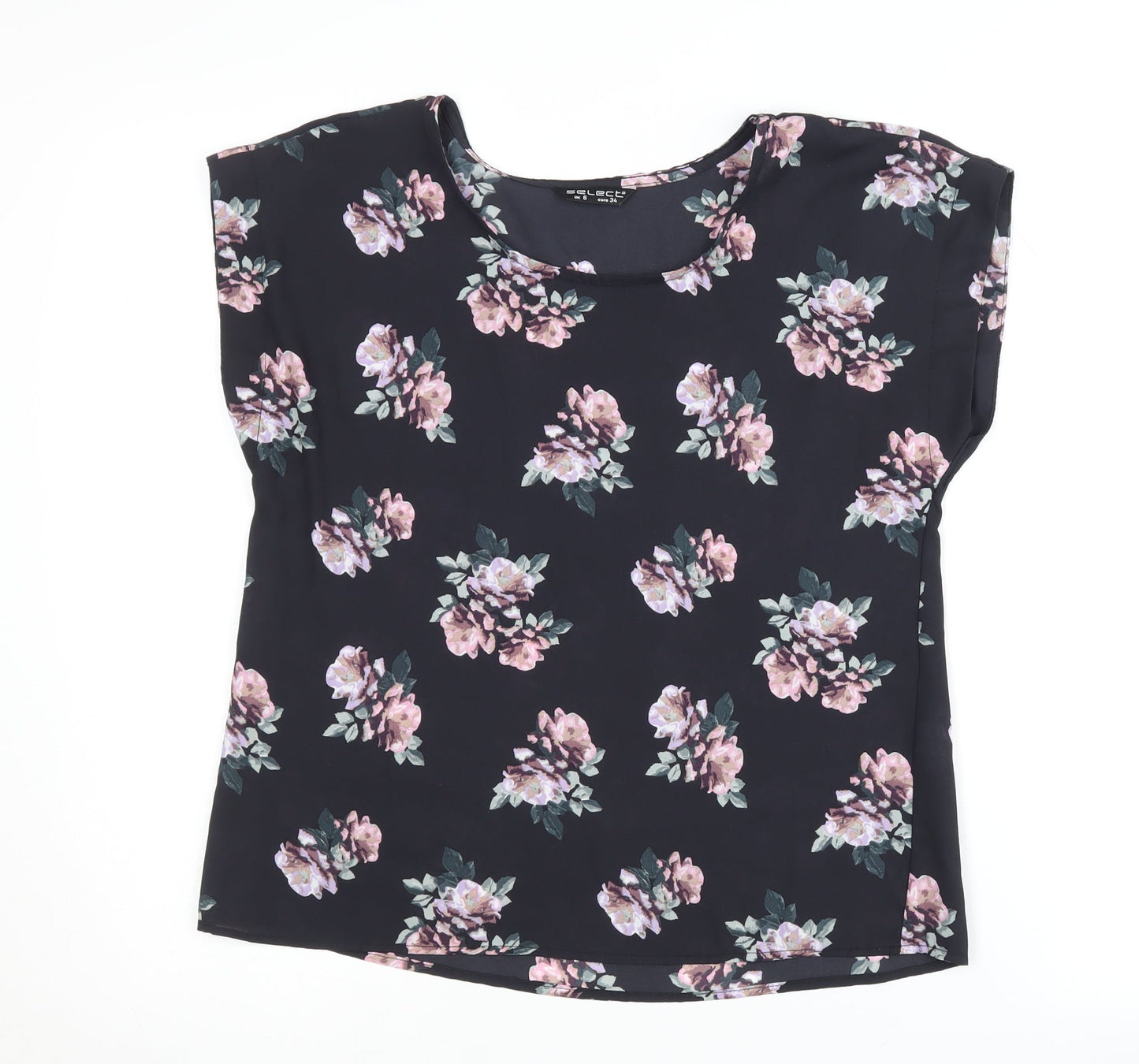 Womens UK Size 6 Select Black Basic Blouse