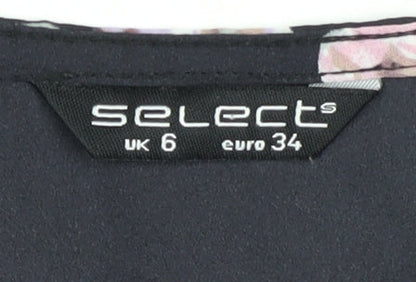 Womens UK Size 6 Select Black Basic Blouse