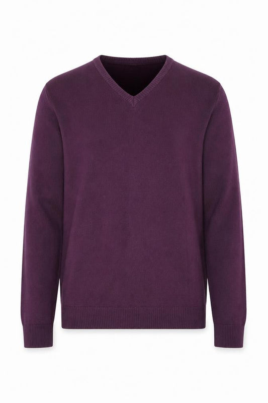 Oak Valley Heritage Men’s Purple V-Neck Pullover L