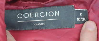 Womens UK Size S Coercion Red Puffer Jacket