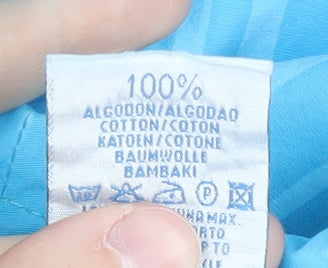 Bershka Women's Blue Striped Flared Trousers Size 8