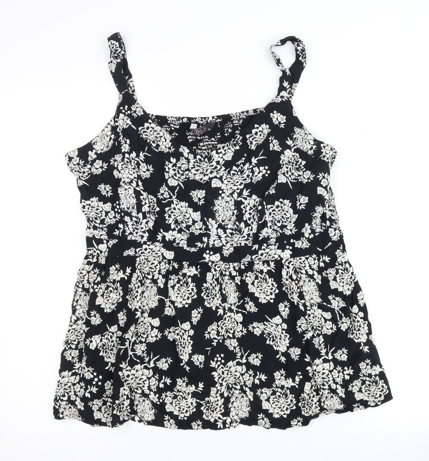 Womens UK Size 18 BM Black Camisole Tank