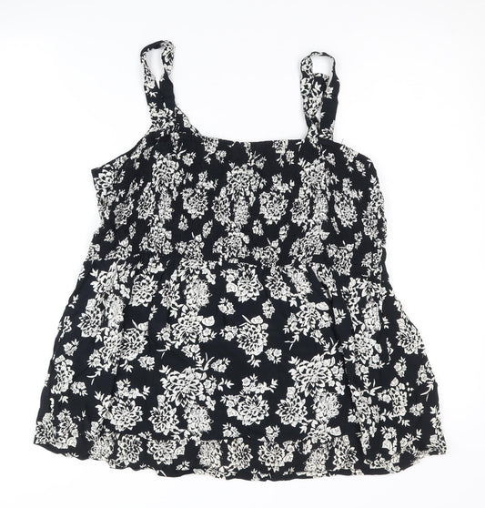Womens UK Size 18 BM Black Camisole Tank
