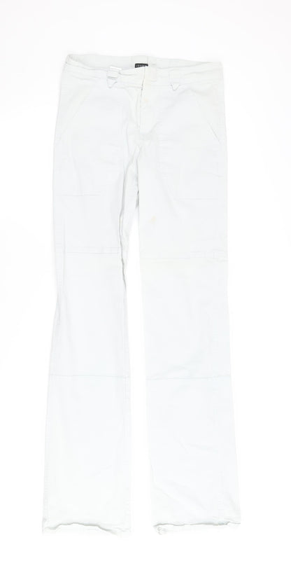 Joseph Women's White Trousers - Size S, Cotton, Zip