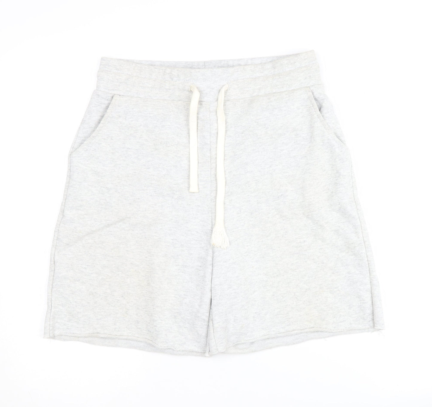 STR Men's Grey Jersey Shorts, Size M, Casual Style