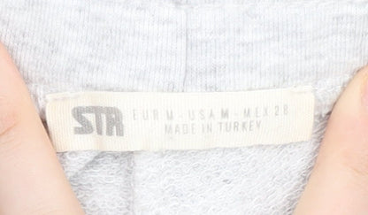 STR Men's Grey Jersey Shorts, Size M, Casual Style