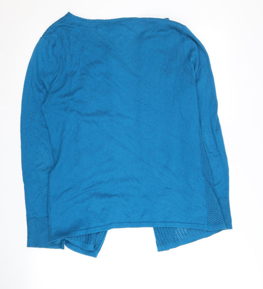 Edina Ronay Women's Blue Open Front Cardigan L