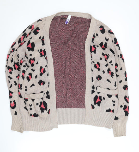 Henry Holland Women's Beige Leopard Cardigan Size 10