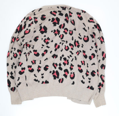 Henry Holland Women's Beige Leopard Cardigan Size 10
