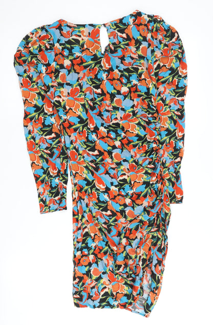 Zara Women's Multicoloured Floral Dress S