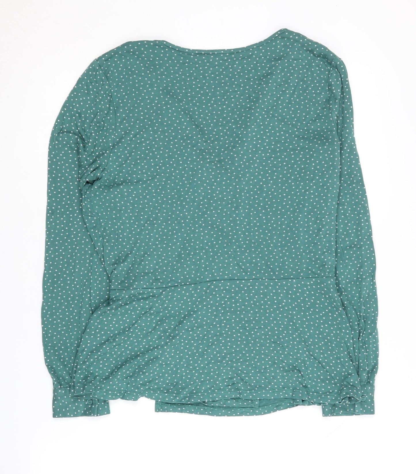 Womens UK Size 14 NEXT Green Wrap Blouse