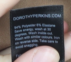 Dorothy Perkins Women's Brown Leopard Pencil Skirt Size 14