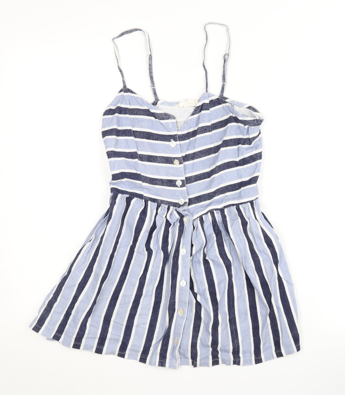 Earth Angel Blue Striped Camisole Blouse, XS, Women