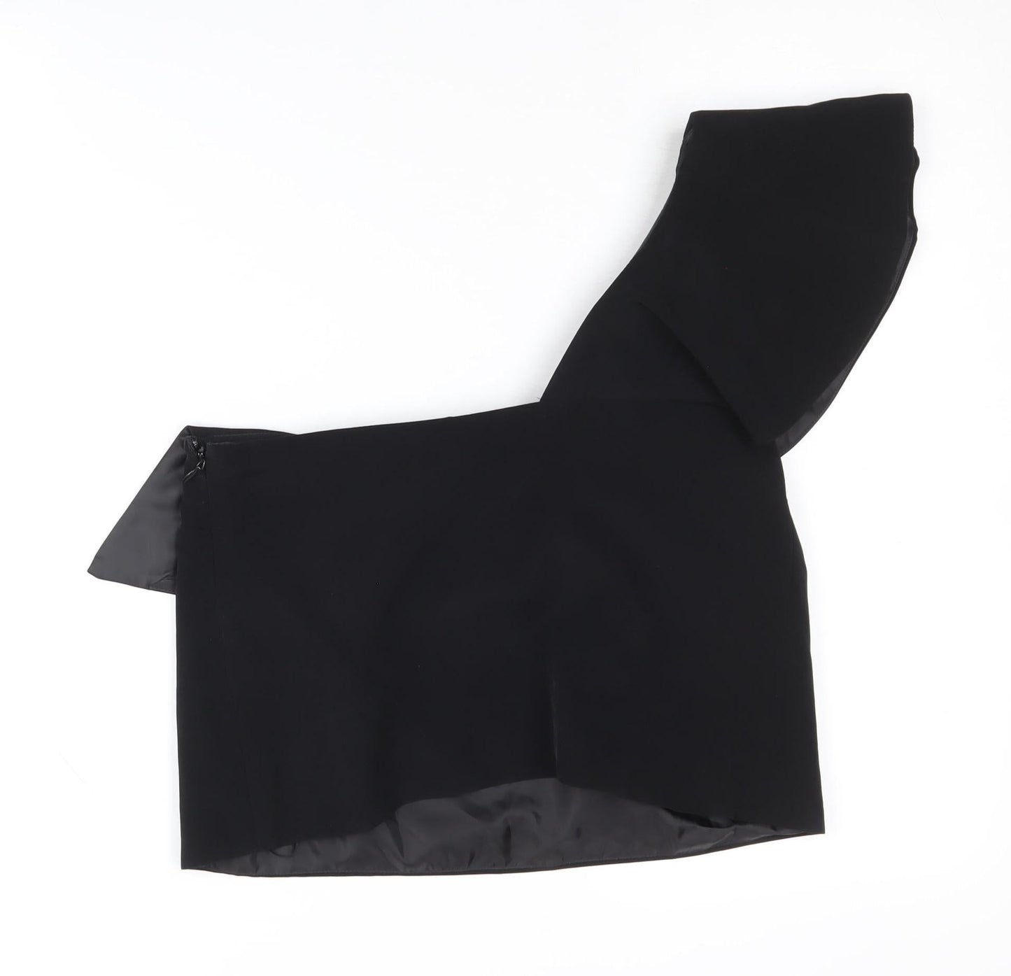 Womens UK Size 8 Topshop Black Cropped Blouse