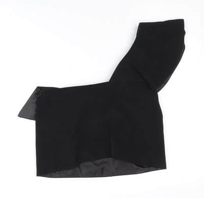 Womens UK Size 8 Topshop Black Cropped Blouse