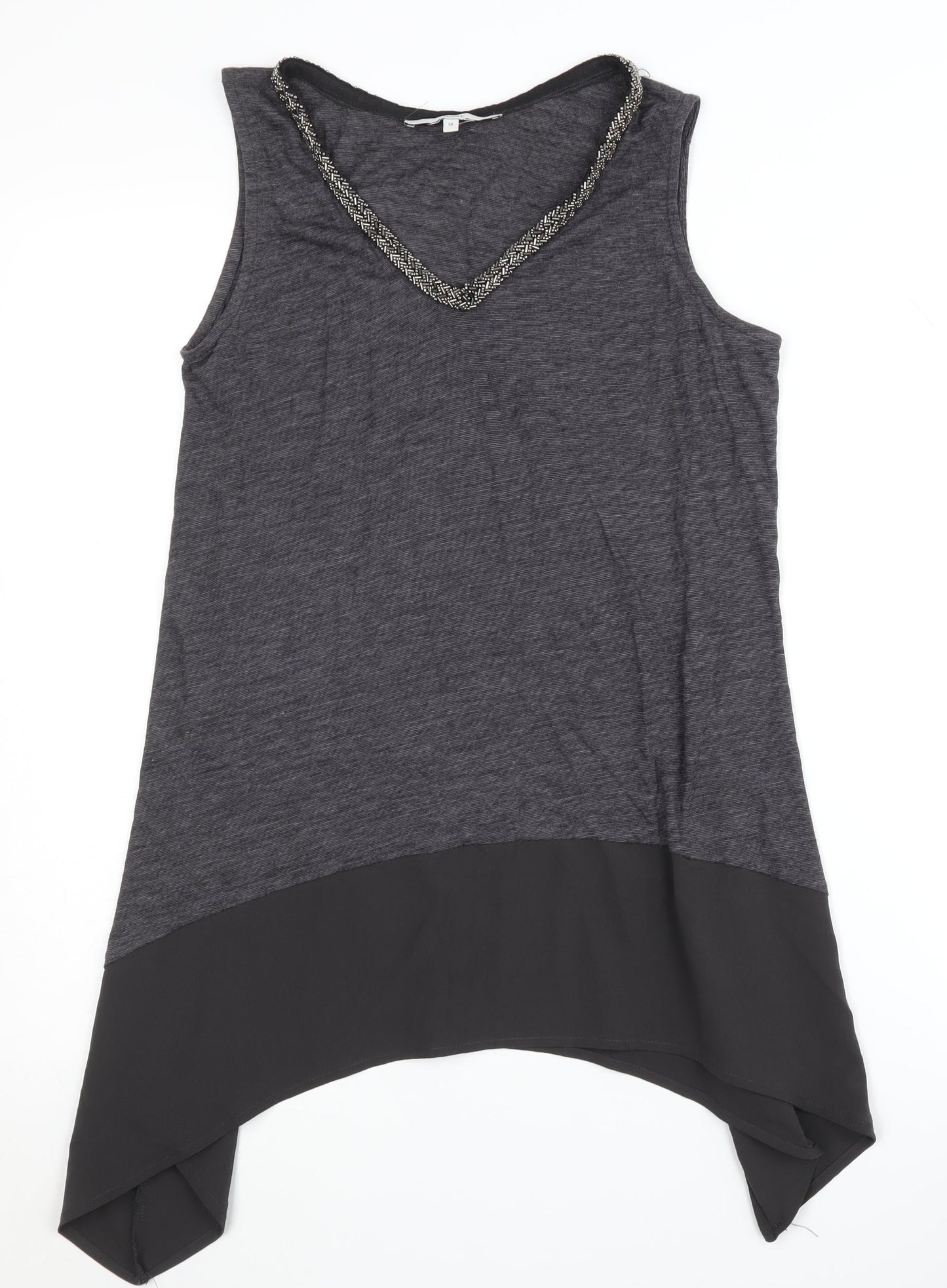 Womens UK Size 12 NEXT Grey Tunic Tank