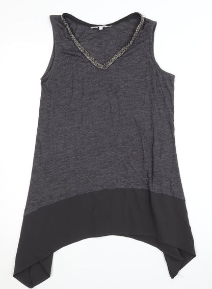 Womens UK Size 12 NEXT Grey Tunic Tank