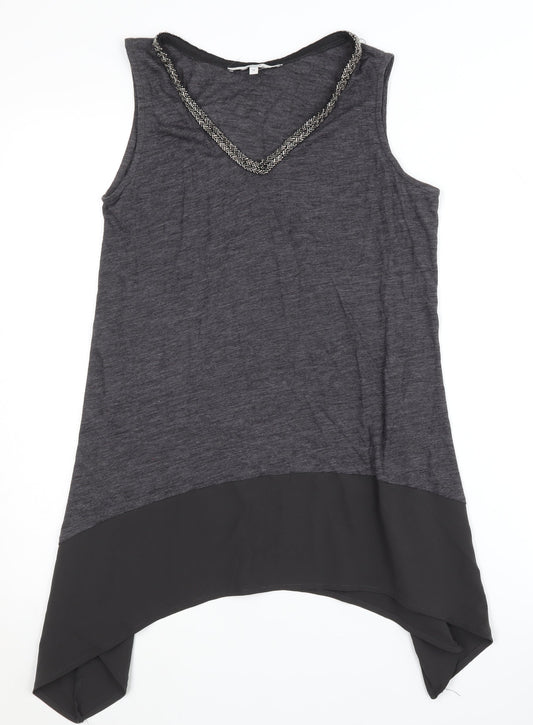 Womens UK Size 12 NEXT Grey Tunic Tank