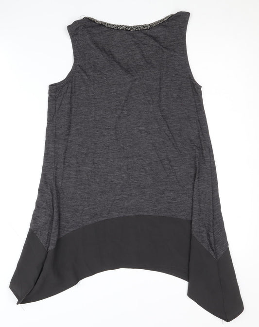 Womens UK Size 12 NEXT Grey Tunic Tank