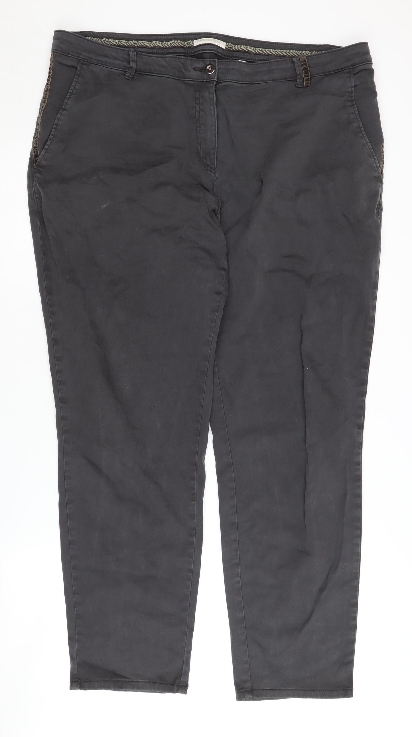 Mens UK Size 46 Christian Berg Regular Fit Casual Black Trousers