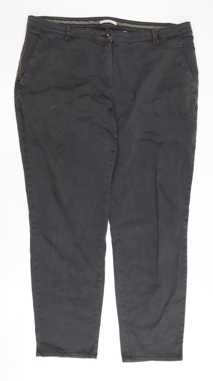 Mens UK Size 46 Christian Berg Regular Fit Casual Black Trousers