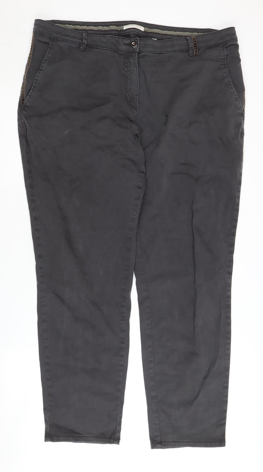 Mens UK Size 46 Christian Berg Regular Fit Casual Black Trousers