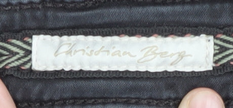 Mens UK Size 46 Christian Berg Regular Fit Casual Black Trousers