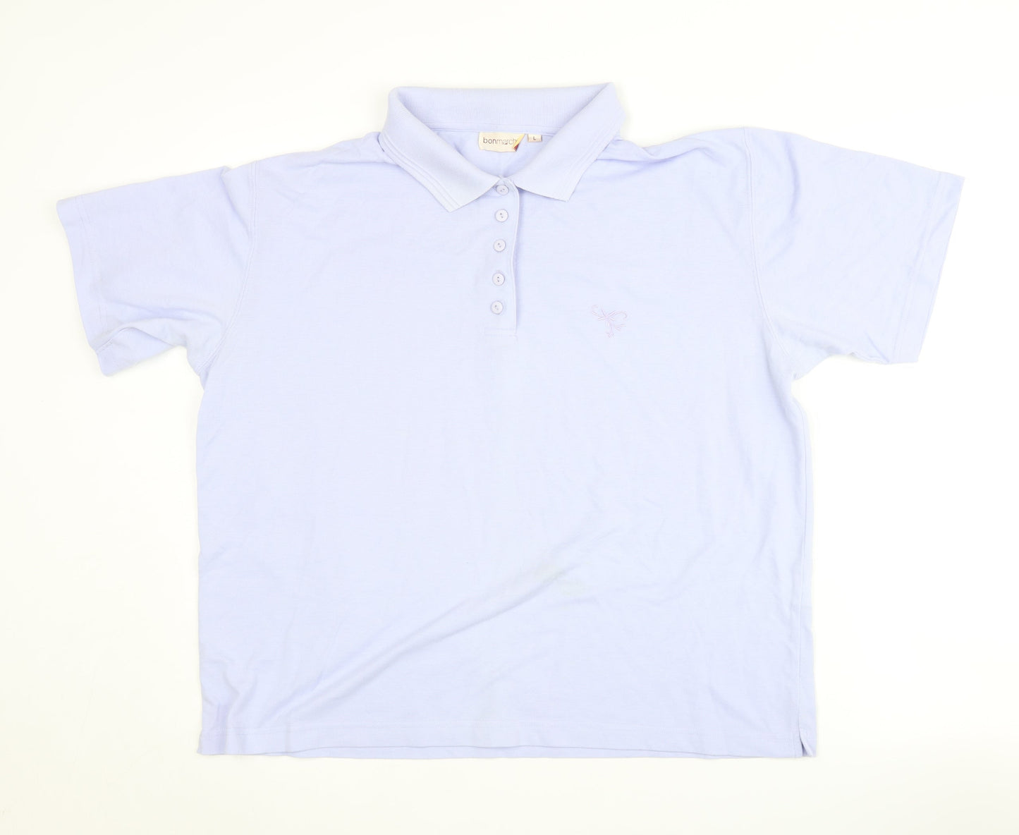Womens UK Size L Bonmarché Blue Basic Polo