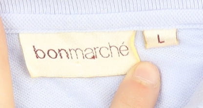 Womens UK Size L Bonmarché Blue Basic Polo