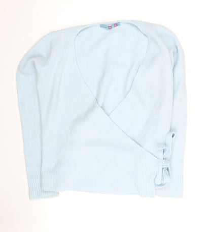 Last Woman Blue Wrap Jumper for Women - Size L