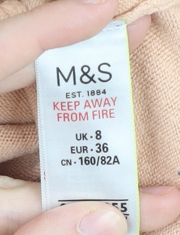 Womens UK Size 8 Marks and Spencer Beige Pullover Jumper