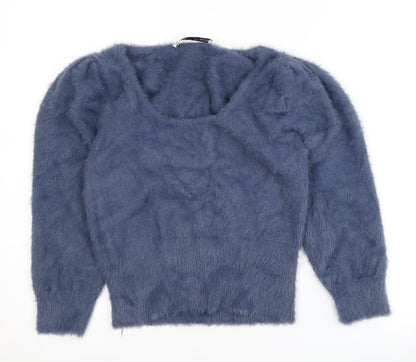 Womens UK Size L Zara Blue Pullover Jumper